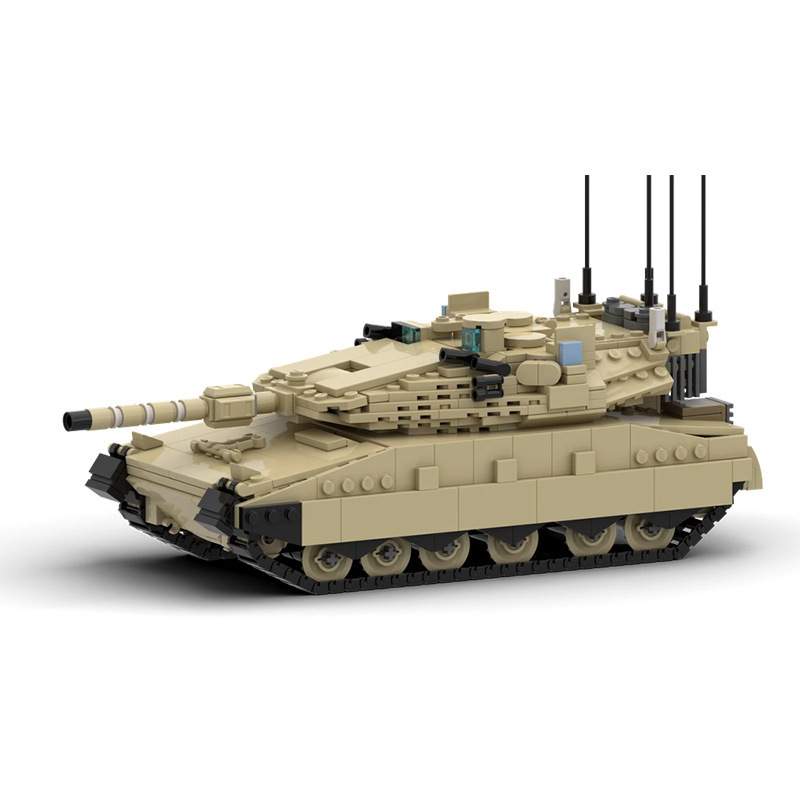 Lego Compatible Military Tank - メルカバ Mk4 戦車ブロック、現代軍用装甲車両モデル、軍事ファン向け DIY ブロック、コレクション＆ディスプレイ用