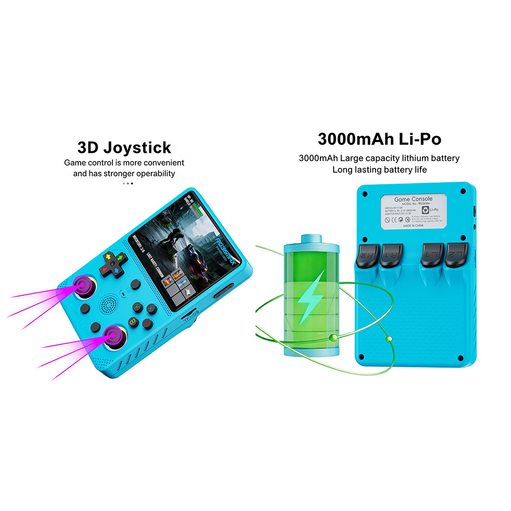 Retro Handheld Game Console R36S - RG36MAX レトロ携帯ゲーム機、ポータブルレトロ携帯ゲーム機、R36S 3.5インチLinuxゲーム機