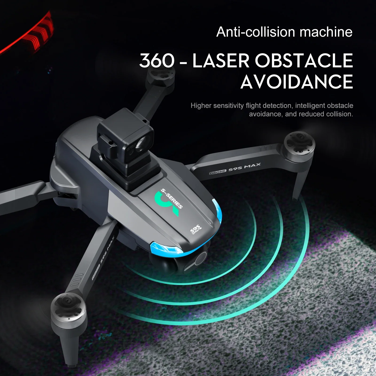新しい S9S MAX ミニドローン 4K 2 軸 PTZ  - Fpv Brushless Rc Drone 4K のレビューと価格