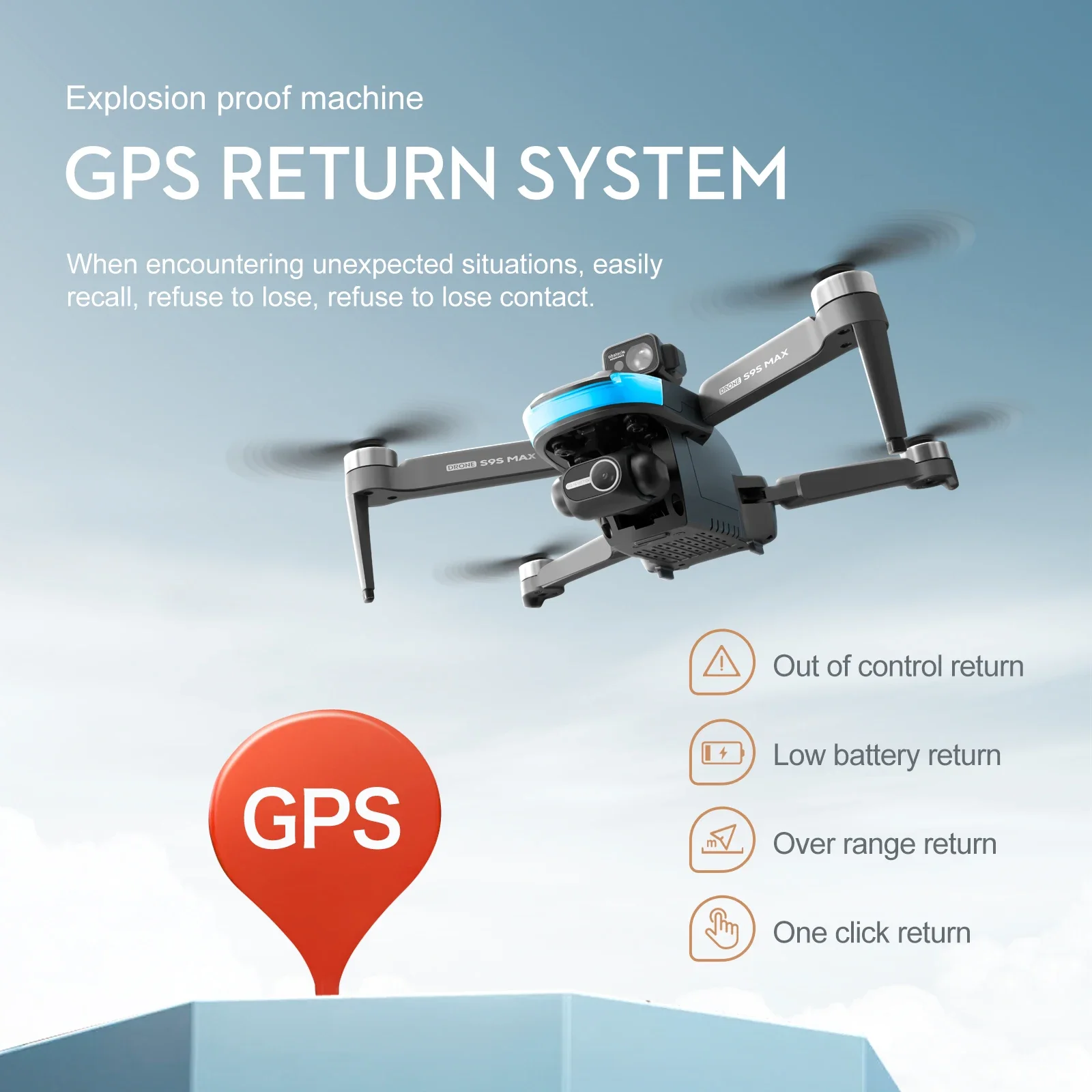 新しい S9S MAX ミニドローン 4K 2 軸 PTZ  - Fpv Brushless Rc Drone 4K のレビューと価格