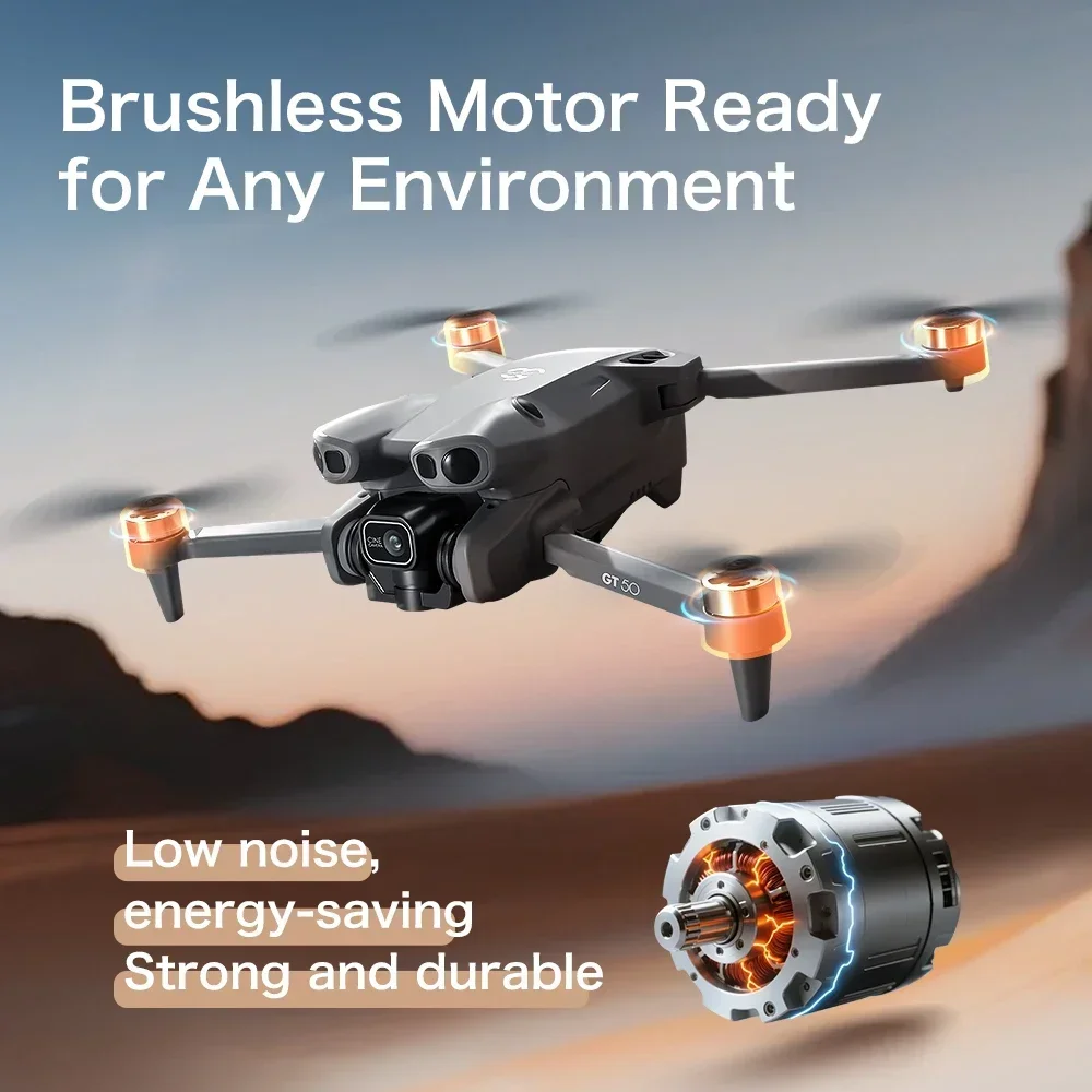 GT50 2.4GHz RCクアッドコプター FPVドローン - Fpv Brushless Rc Drone 4K のレビューと価格