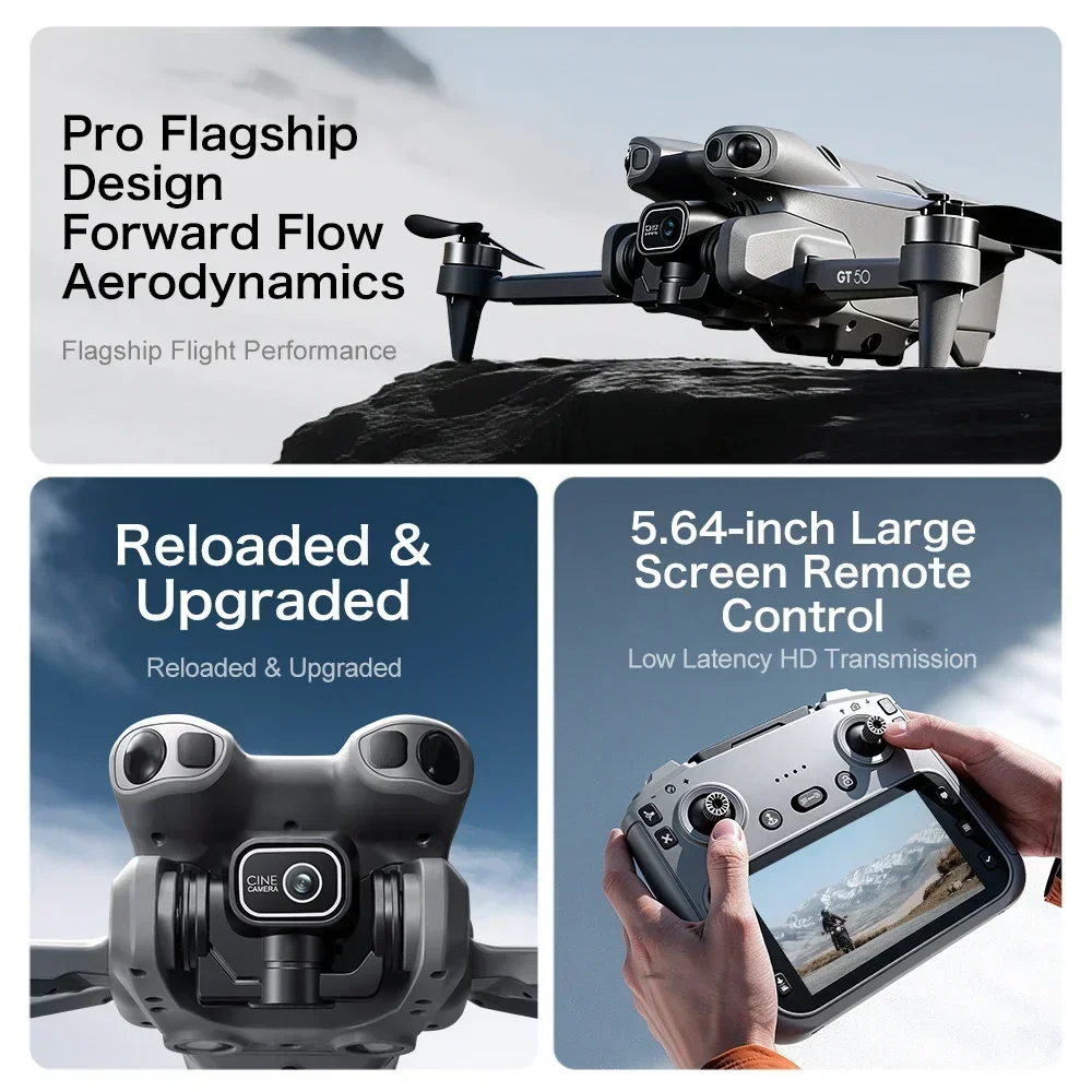 GT50 2.4GHz RCクアッドコプター FPVドローン - Fpv Brushless Rc Drone 4K のレビューと価格