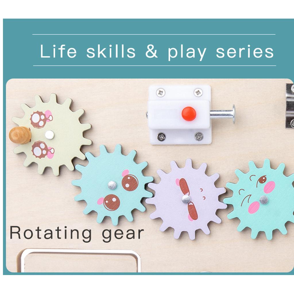 4～6歳向けの知育玩具、木製のアクティビティボード。バックル - Montessori Wooden Busy Board Toddler のレビューと価格