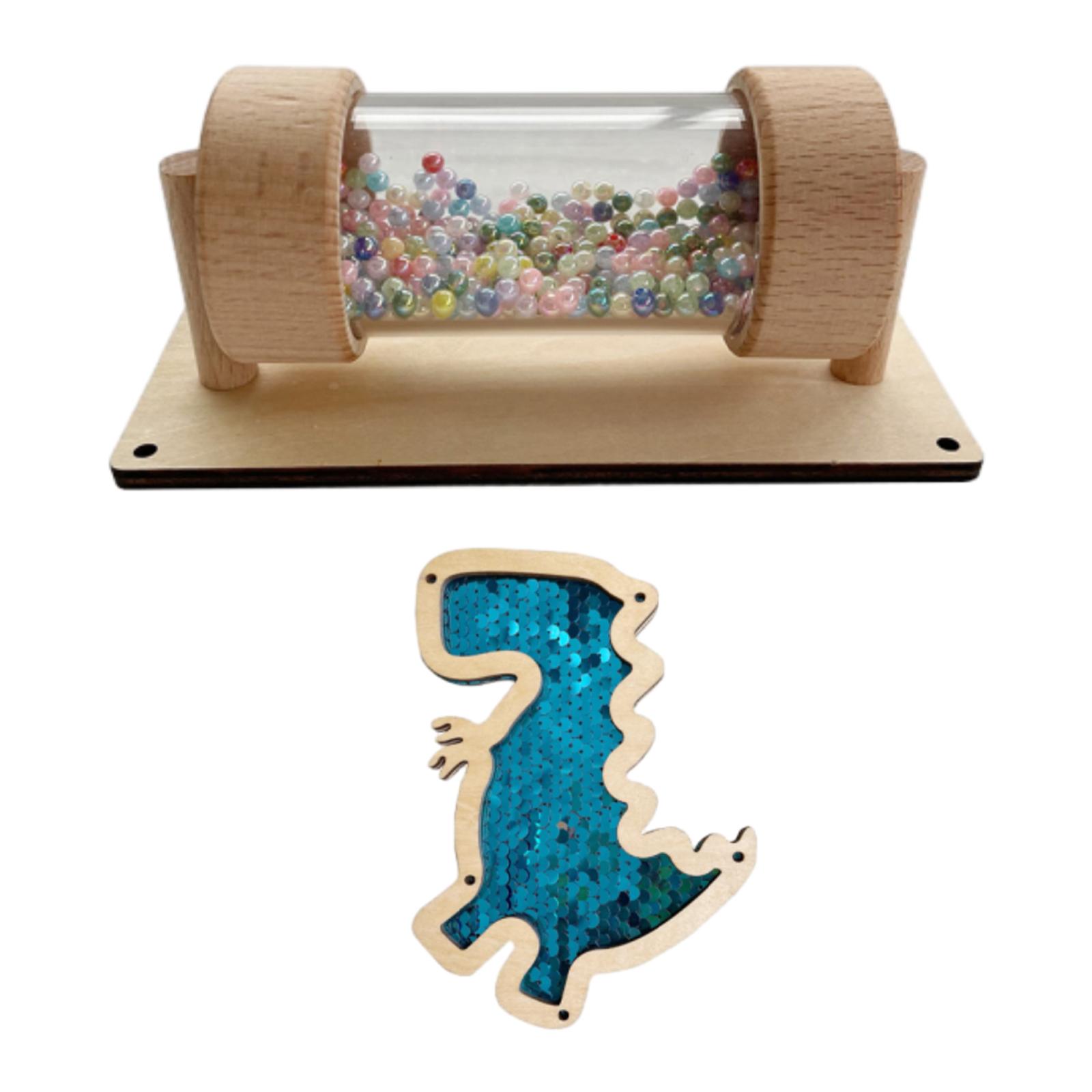 DIYモンテッソーリ式、雨の音が出るおもちゃ、知育ボード、木 - Montessori Wooden Busy Board Toddler のレビューと価格
