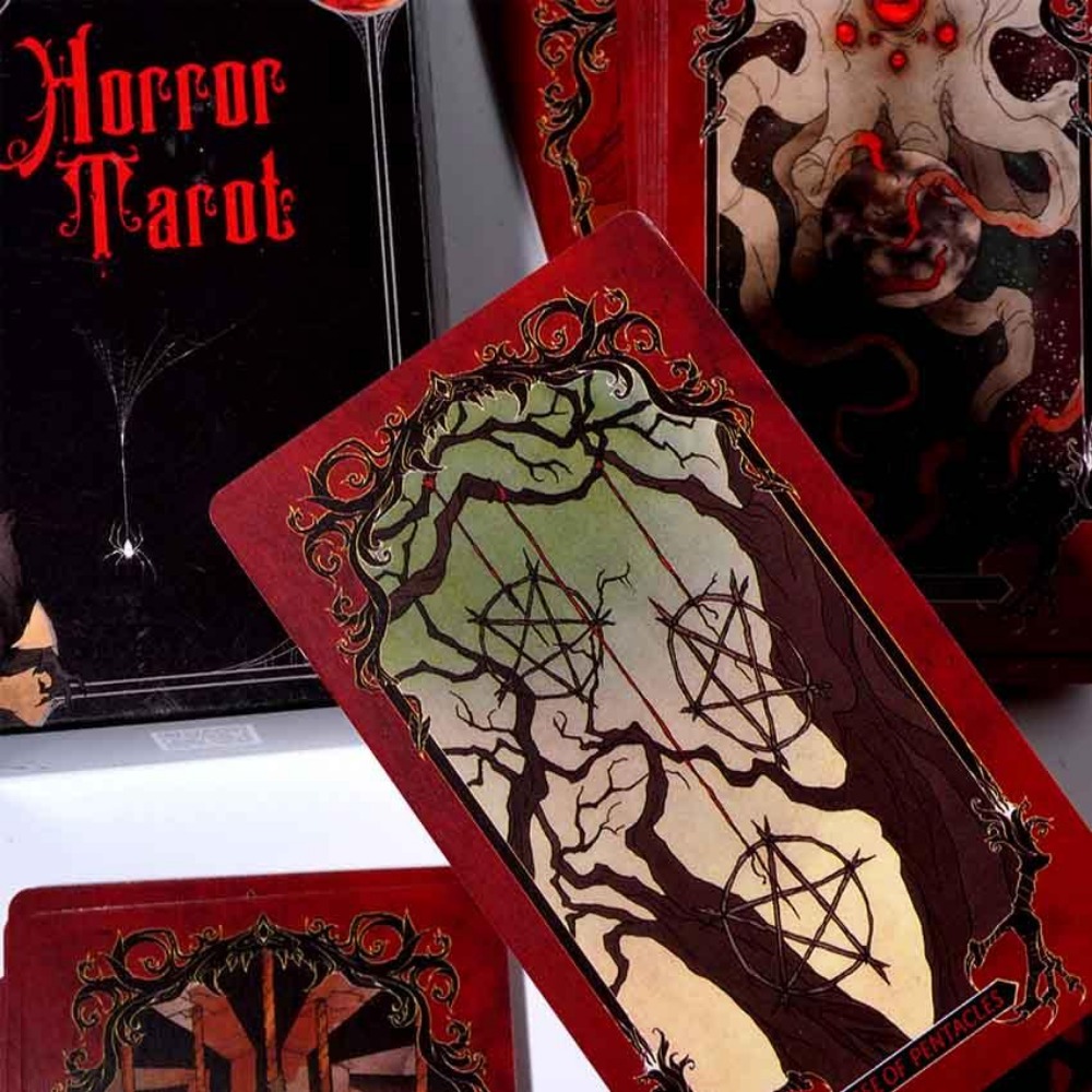 ホラータロットカードゲーム、10.3x6cm - Tarot Cards Deck With Guidebook のレビューと価格
