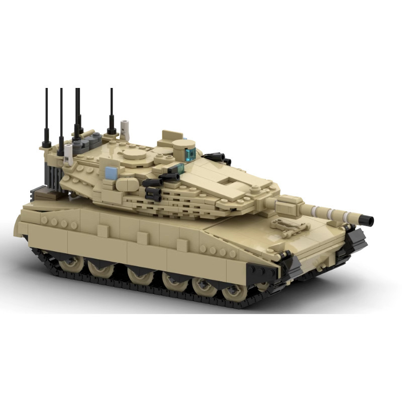 メルカバ Mk4 戦車ブロック、現代軍用装甲車両モデル、軍事 - Lego Compatible Military Tank のレビューと価格