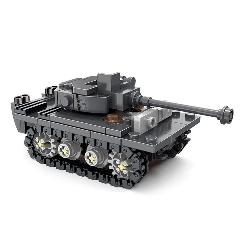 第二次世界大戦陸軍兵士 SAWT兵士 キングタイガー重戦車  - Lego Compatible Military Tank のレビューと価格