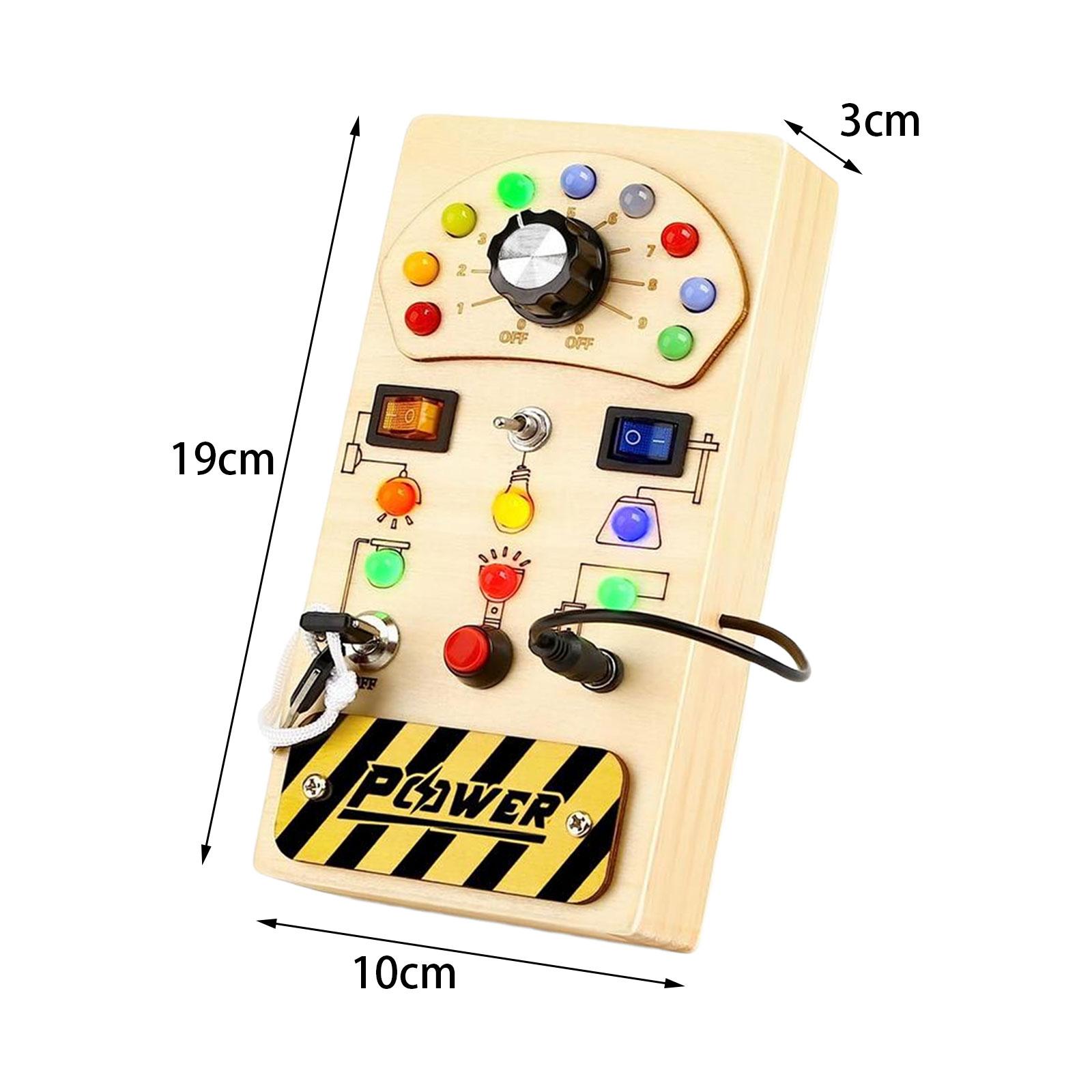 モンテッソーリ式の木製知育ボード。ボタンとライトスイッチが付 - Montessori Wooden Busy Board Toddler のレビューと価格